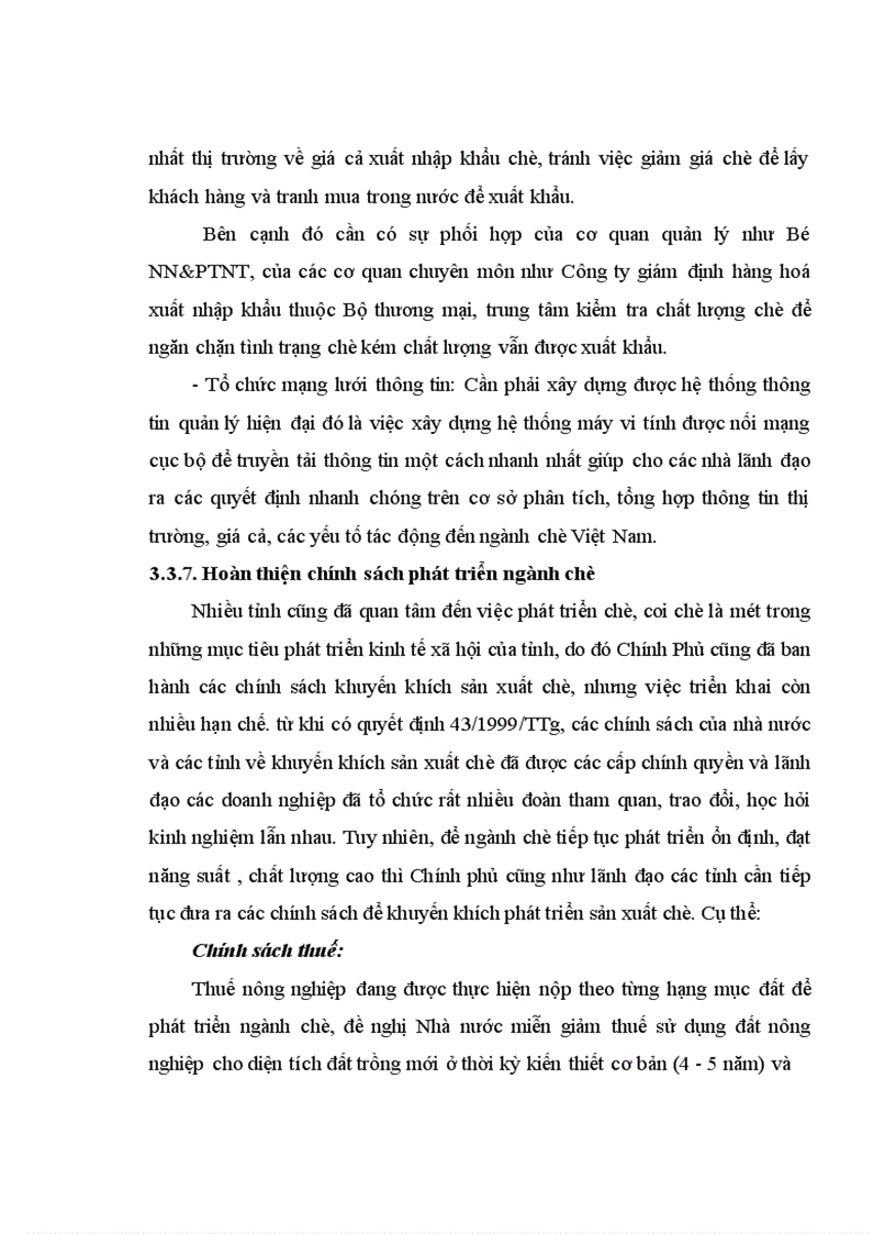 image for page Phát triển ngành chè Việt Nam trong qúa trình hội nhập kinh tế Quốc tế