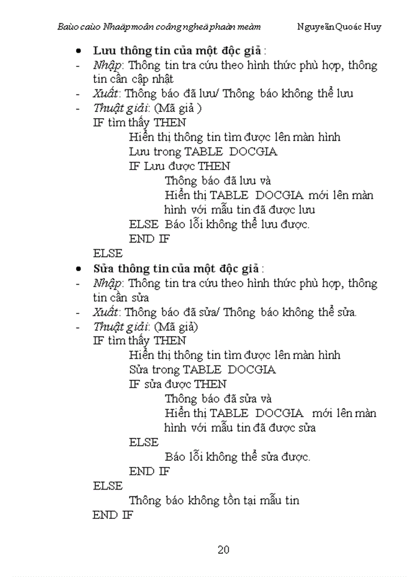 image for page Báo cáo công nghệ phần mềm Quản lý thư viện