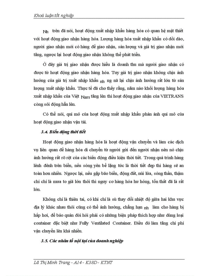 image for page Giao nhận hàng hóa quốc tế bằng đường biển tại Công ty giao nhận kho vận ngoại thương VIETRANS