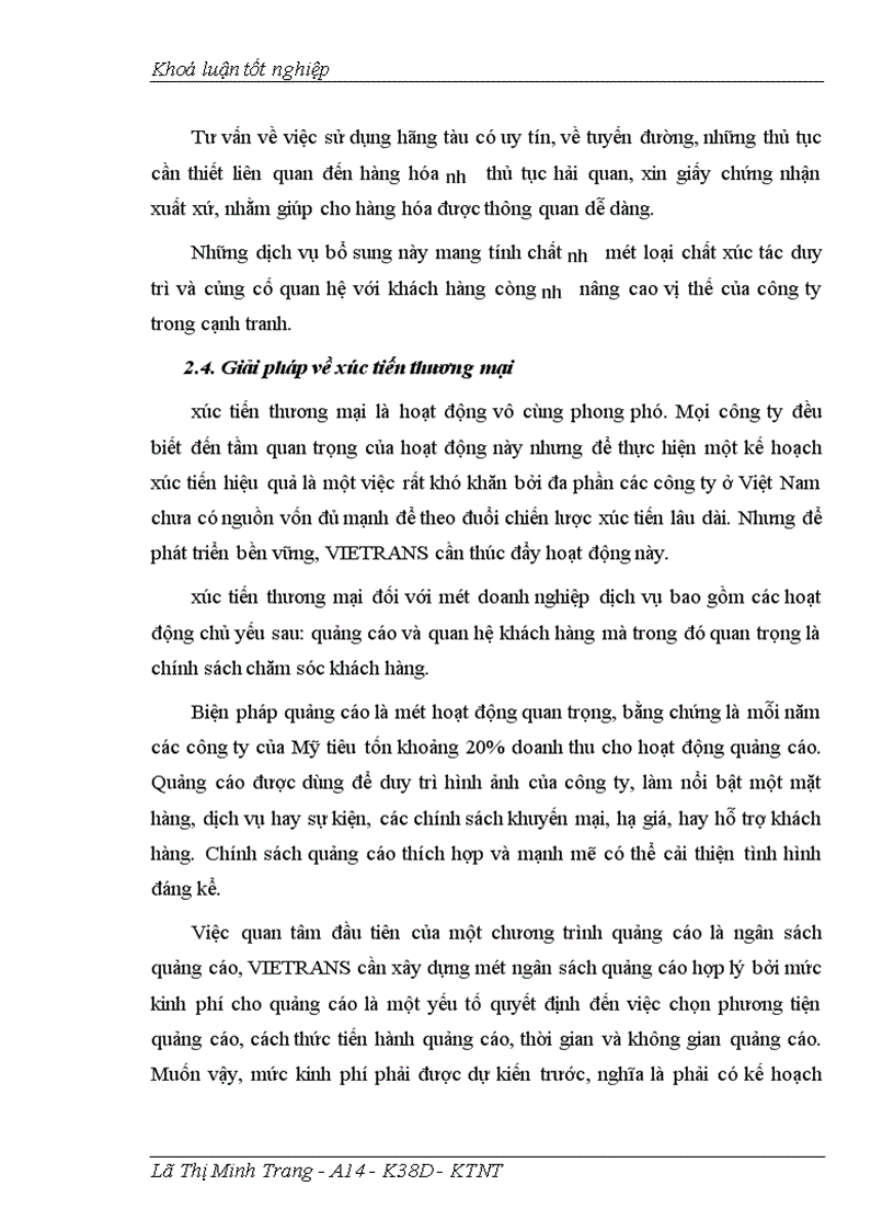 image for page Giao nhận hàng hóa quốc tế bằng đường biển tại Công ty giao nhận kho vận ngoại thương VIETRANS
