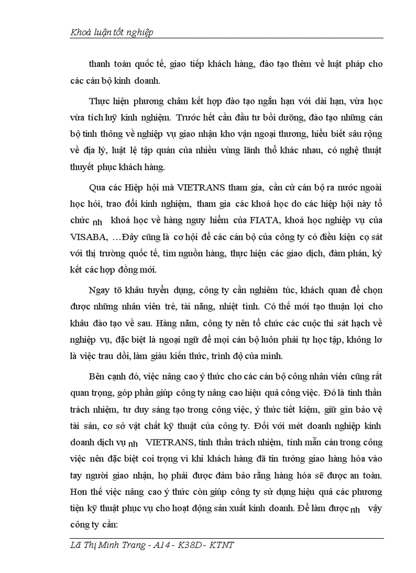 image for page Giao nhận hàng hóa quốc tế bằng đường biển tại Công ty giao nhận kho vận ngoại thương VIETRANS