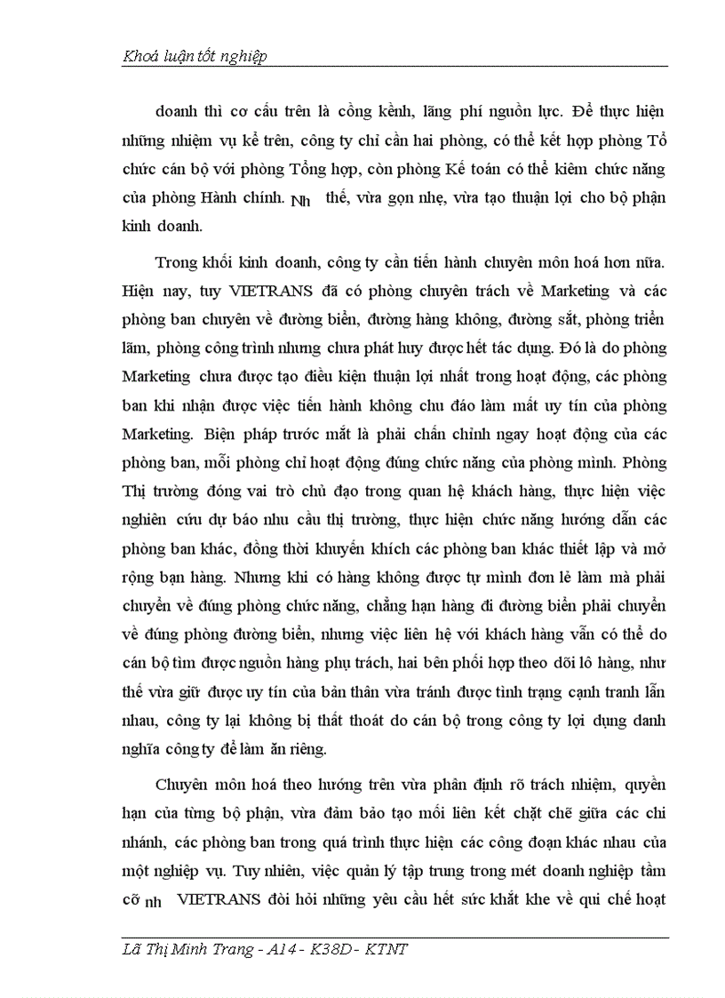 image for page Giao nhận hàng hóa quốc tế bằng đường biển tại Công ty giao nhận kho vận ngoại thương VIETRANS