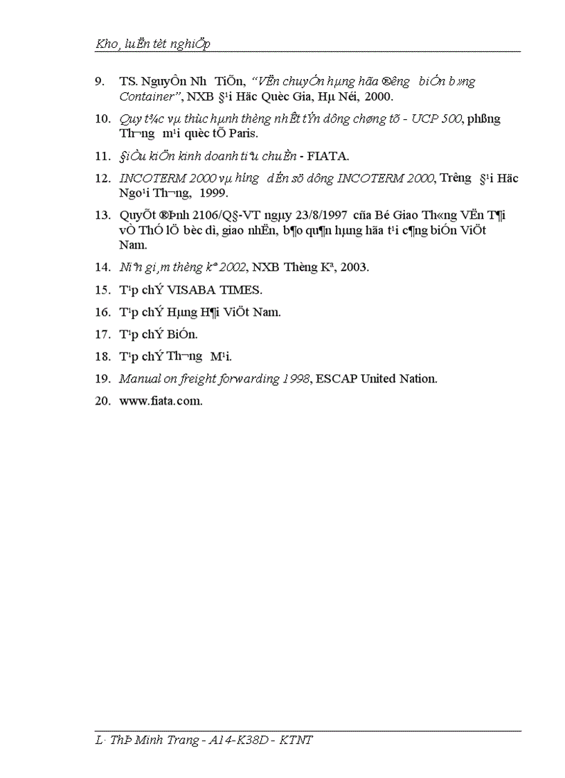 image for page Giao nhận hàng hóa quốc tế bằng đường biển tại Công ty giao nhận kho vận ngoại thương VIETRANS