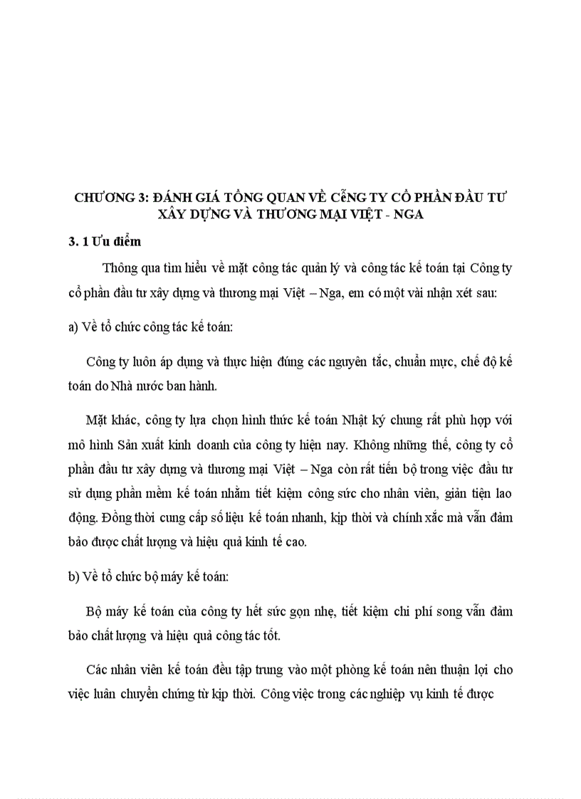 image for page Thực trạng tổ chức kế toán tại công ty CP đầu tư xây dựng và thương mại Việt Nga 1