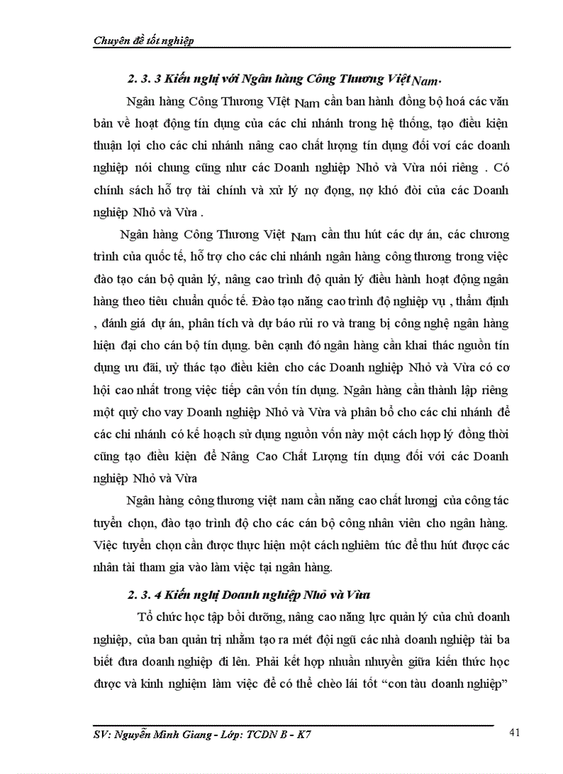image for page Giải pháp nâng cao hiệu quả tín dụng đối với các Doanh nghiệp vừa và nhỏ tại Ngân hàng Công thương Ba Đình