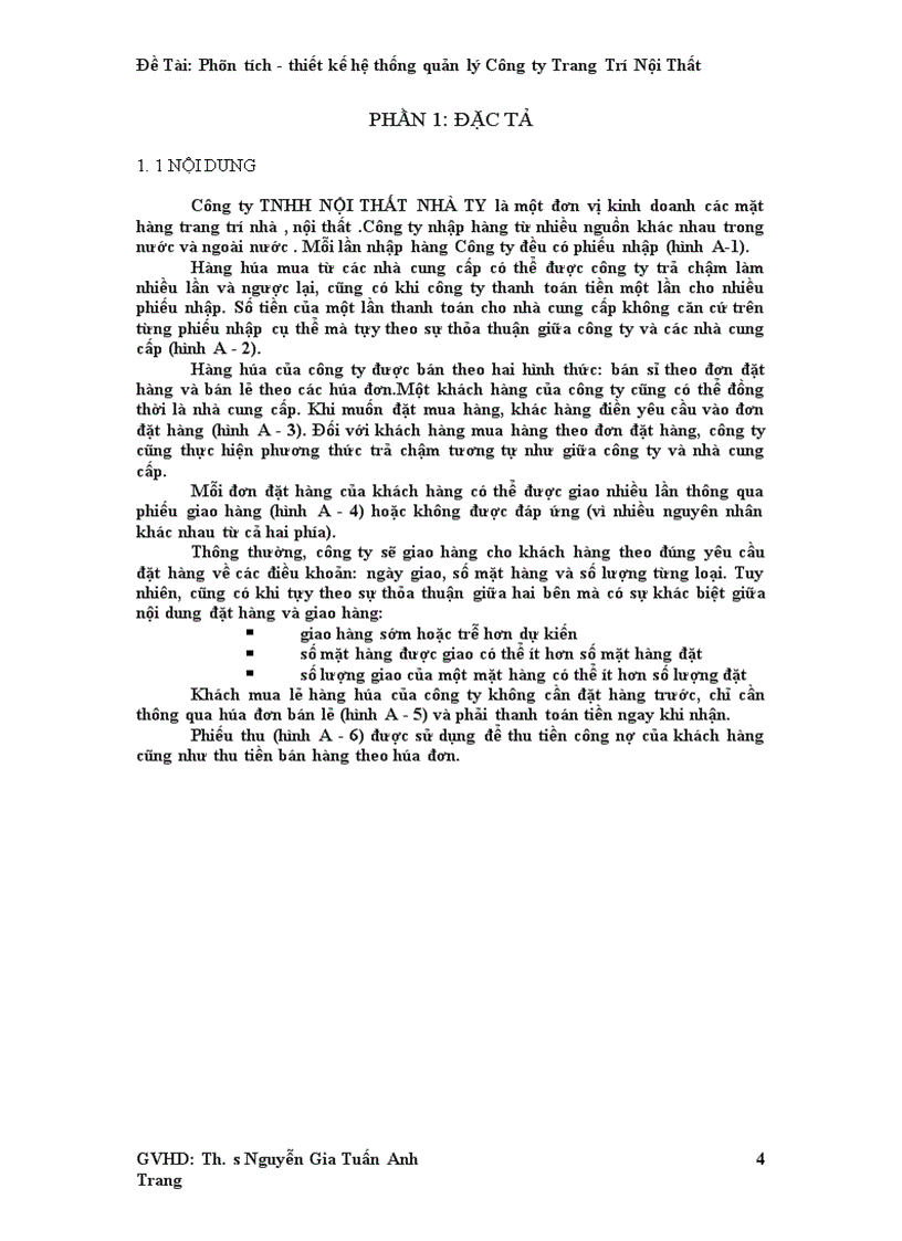 image for page Phân tích thiết kế hệ thống quản lý Công ty Trang Trí Nội Thất 1