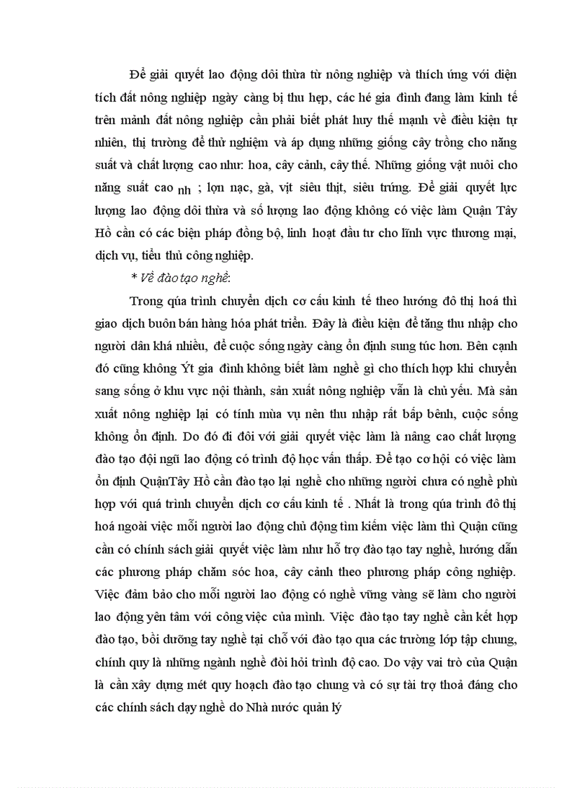 image for page Những định hướng và giải pháp chuyển dịch cơ cấu kinh tế ngành nông nghiệp Quận Tây Hồ theo hướng đô thị hoá