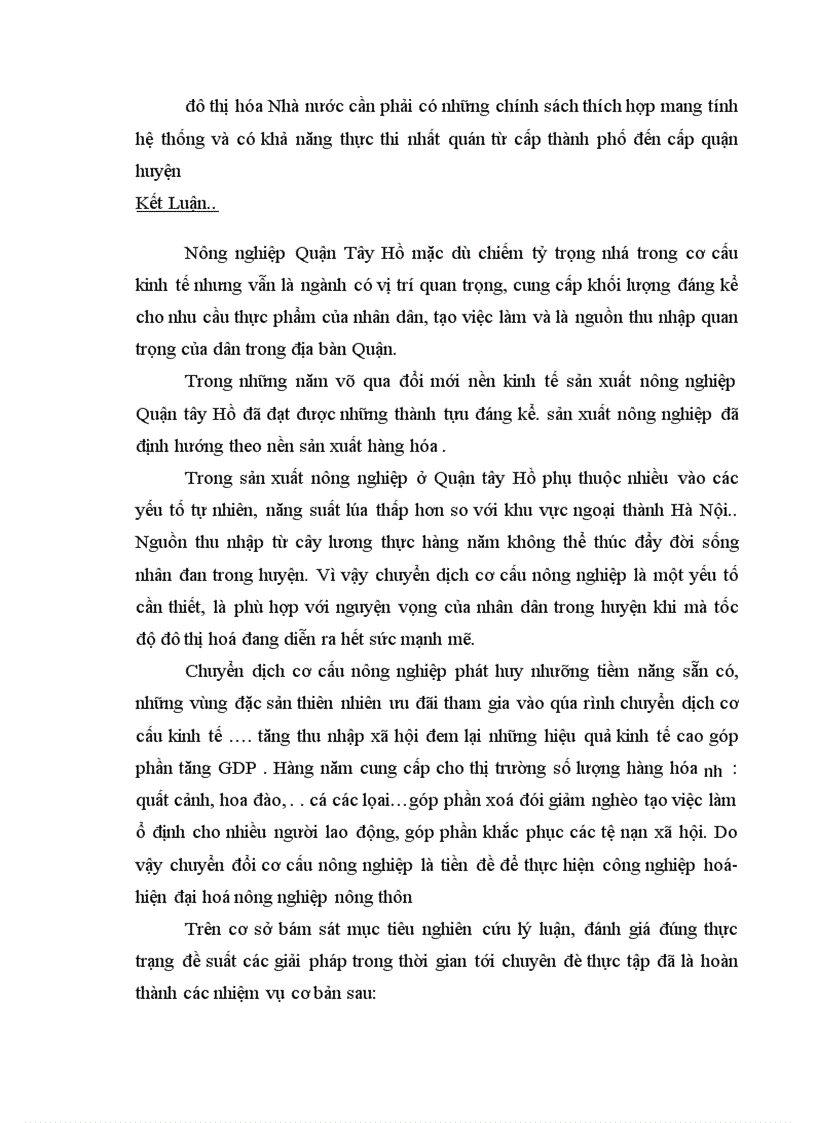 image for page Những định hướng và giải pháp chuyển dịch cơ cấu kinh tế ngành nông nghiệp Quận Tây Hồ theo hướng đô thị hoá