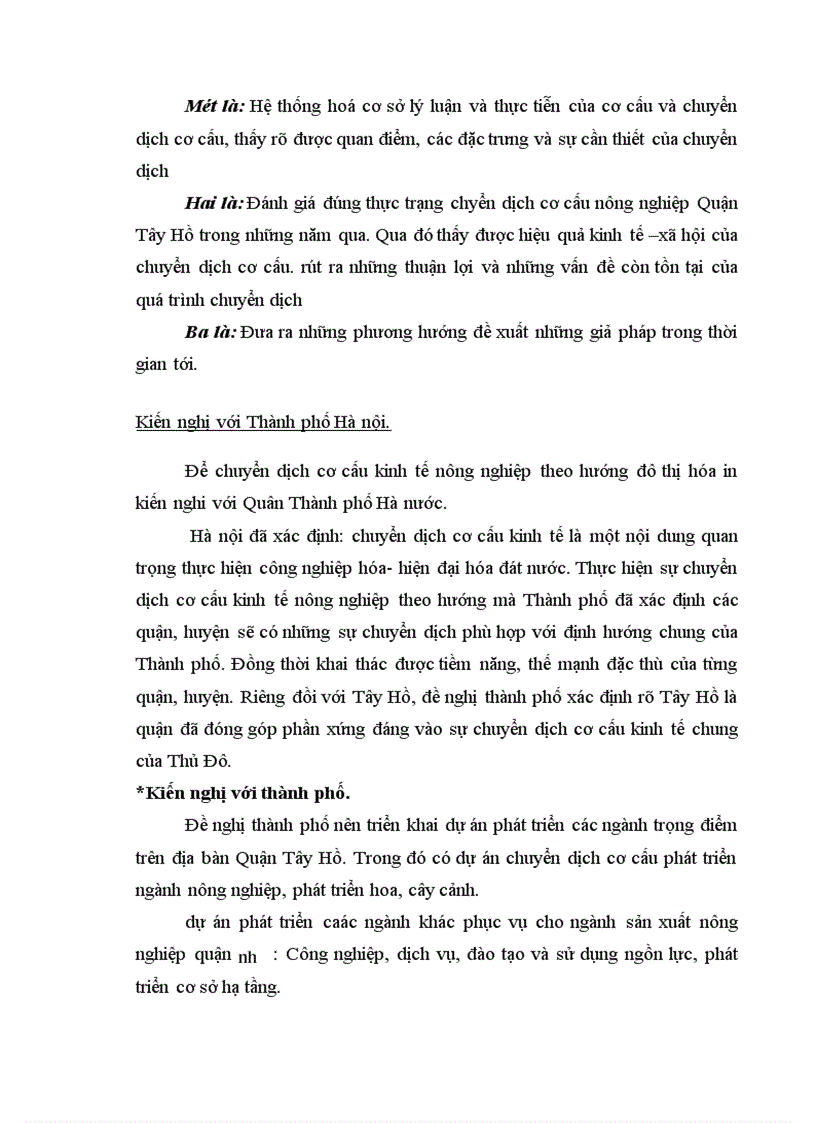 image for page Những định hướng và giải pháp chuyển dịch cơ cấu kinh tế ngành nông nghiệp Quận Tây Hồ theo hướng đô thị hoá