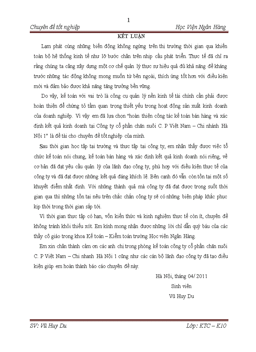 image for page Hoàn thiện công tác kế toán bán hàng và xác định kết quả kinh doanh tại Công ty cổ phần chăn nuôi C P Việt Nam Chi nhánh Hà Nội 1