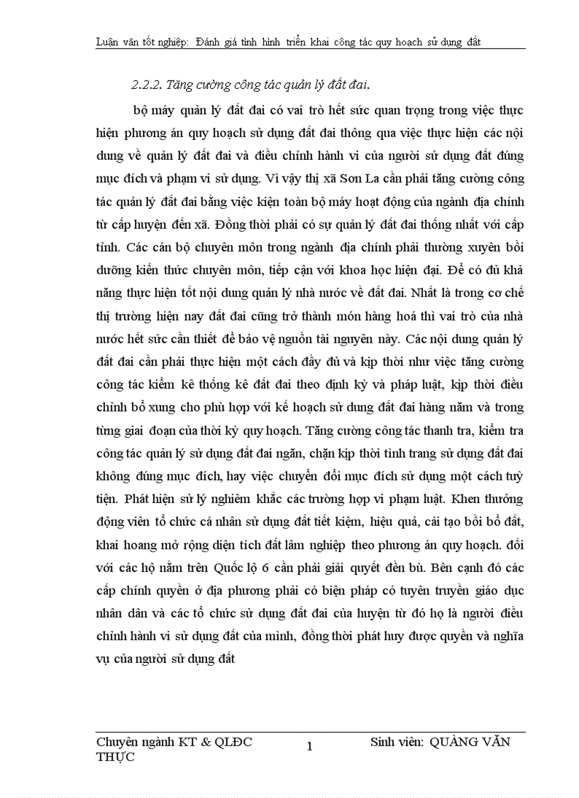 image for page Đánh giá tình hình quy hoạch sử dụng đất đai trên địa bàn thị xã Sơn la 1