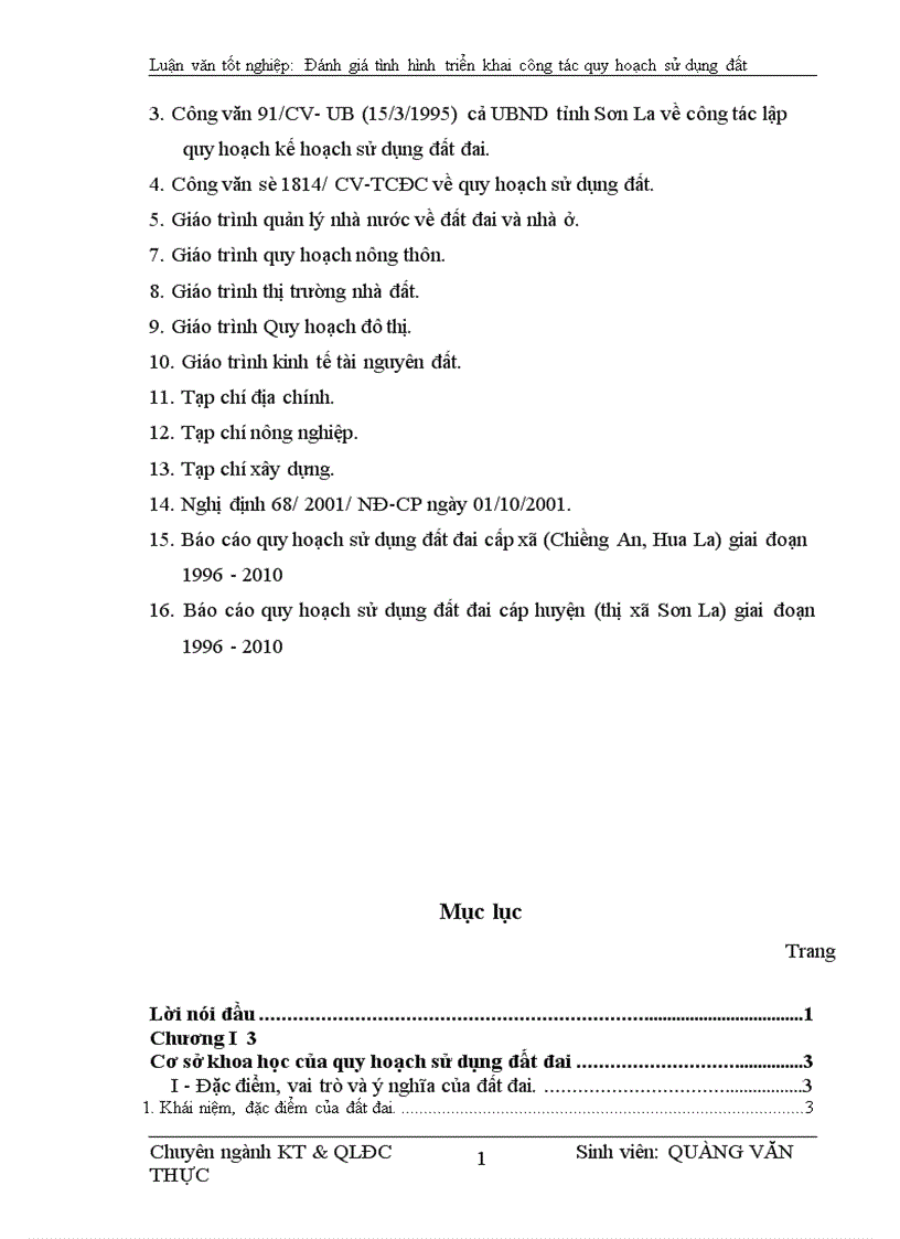 image for page Đánh giá tình hình quy hoạch sử dụng đất đai trên địa bàn thị xã Sơn la 1