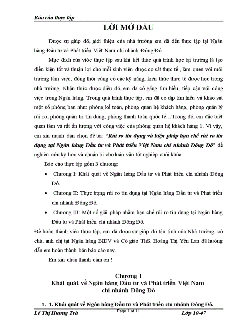 image for page Rủi ro tín dụng và biện pháp hạn chế rủi ro tín dụng tại Ngân hàng Đầu tư và Phát triển Việt Nam chi nhánh Đông Đô
