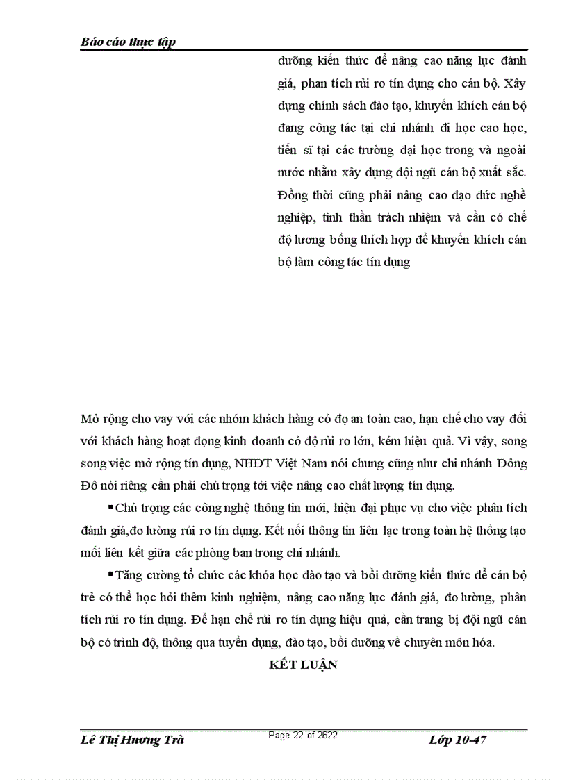 image for page Rủi ro tín dụng và biện pháp hạn chế rủi ro tín dụng tại Ngân hàng Đầu tư và Phát triển Việt Nam chi nhánh Đông Đô