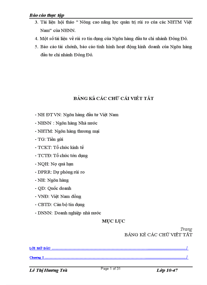 image for page Rủi ro tín dụng và biện pháp hạn chế rủi ro tín dụng tại Ngân hàng Đầu tư và Phát triển Việt Nam chi nhánh Đông Đô