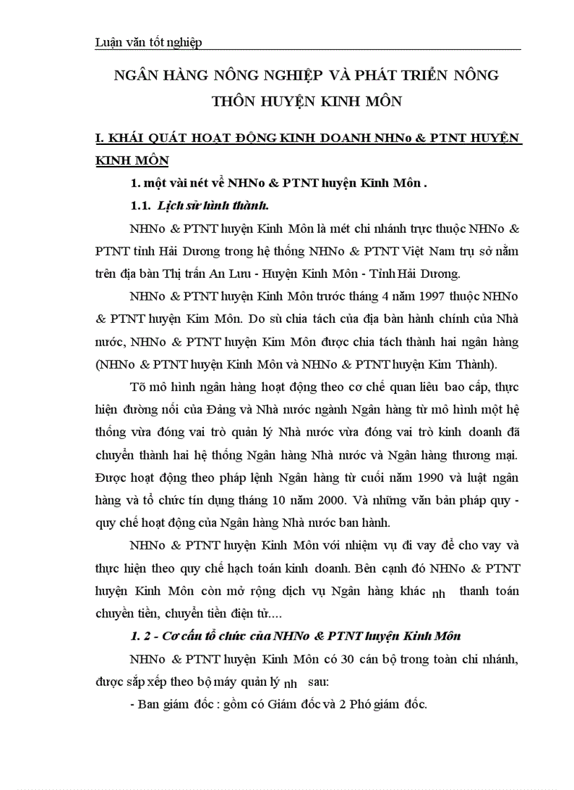 image for page Giải pháp nâng cao hiệu quả cho vay đối với hộ sản xuất ở Ngân hàng nông nghiệp huyện Kinh Môn tỉnh Hải Dương 1