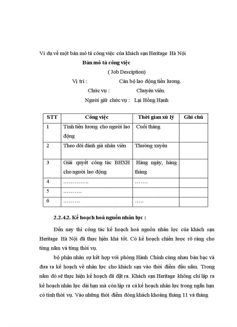 image for page Thực trạng và một số giải pháp nhằm hoàn thiện quản trị nhân lực tại khách sạn Heritage Hà Nội