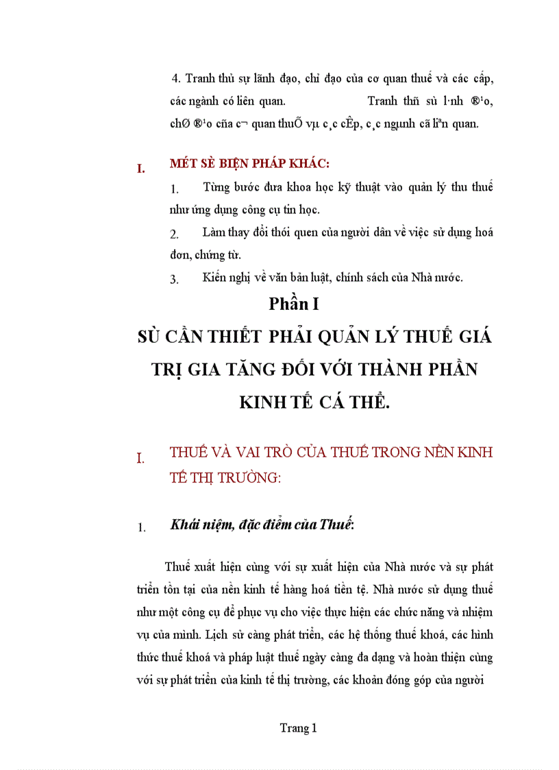 image for page Bàn về công tác quản lí thu thuế giá trị gia tăng ở khu vực kinh tế cá thể trên địa bàn quận Ba đình 1