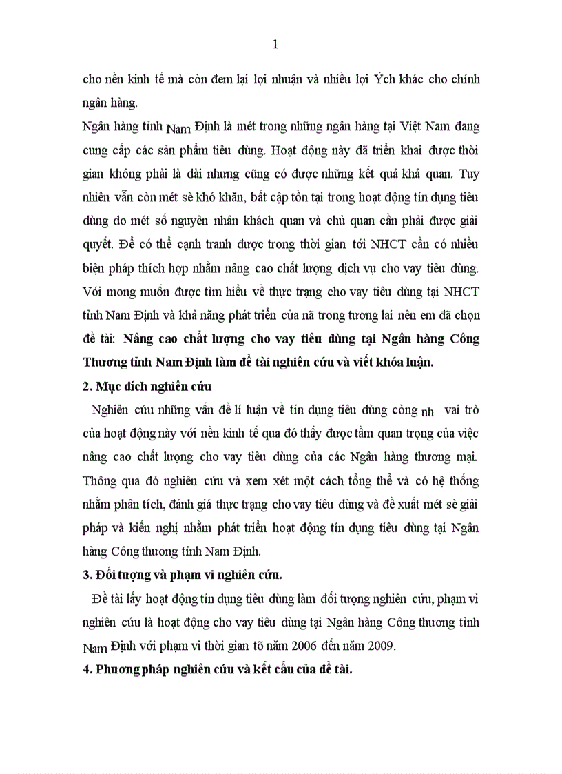 image for page Nâng cao chất lượng cho vay tiêu dùng tại Ngân hàng Công Thương tỉnh Nam Định