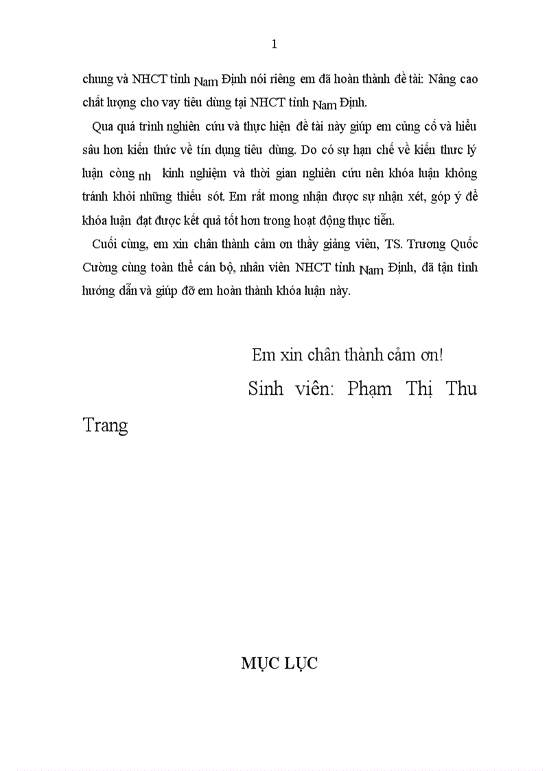 image for page Nâng cao chất lượng cho vay tiêu dùng tại Ngân hàng Công Thương tỉnh Nam Định