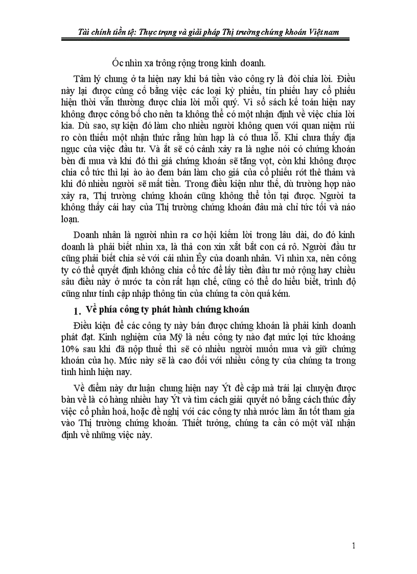 image for page Thực trạng và giải pháp Thị trường chứng khoán Việt nam 1