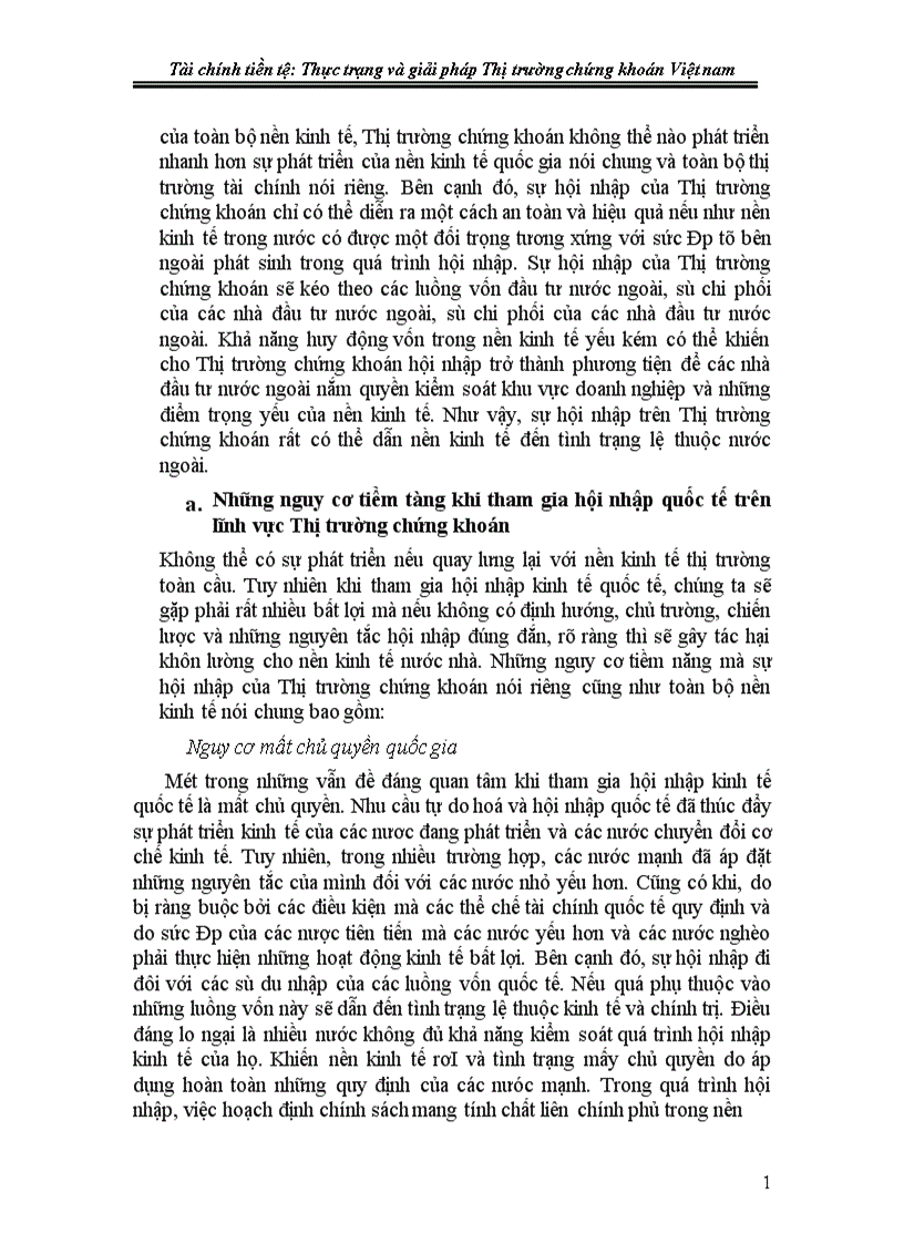 image for page Thực trạng và giải pháp Thị trường chứng khoán Việt nam 1