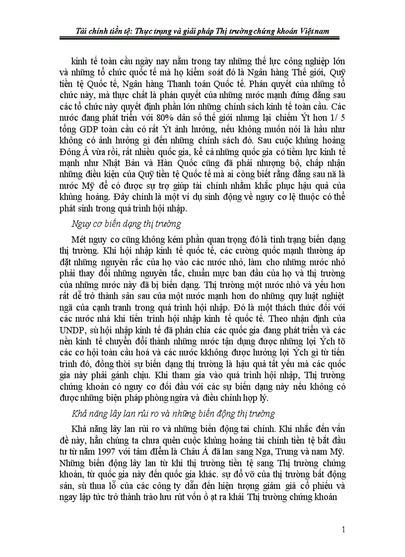 image for page Thực trạng và giải pháp Thị trường chứng khoán Việt nam 1