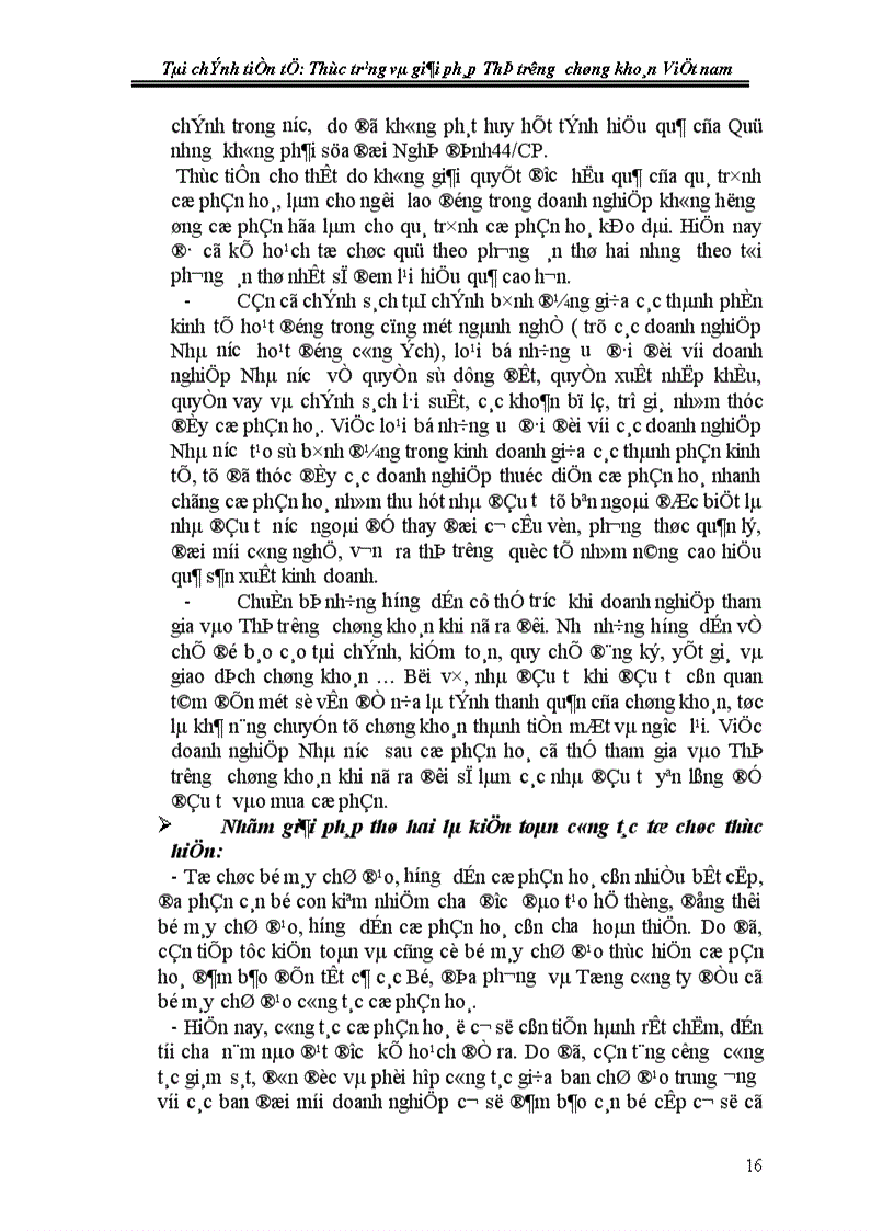 image for page Thực trạng và giải pháp Thị trường chứng khoán Việt nam 1