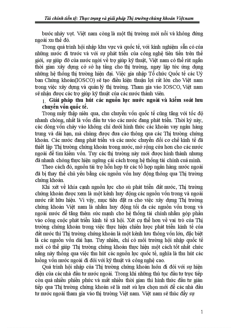 image for page Thực trạng và giải pháp Thị trường chứng khoán Việt nam 1