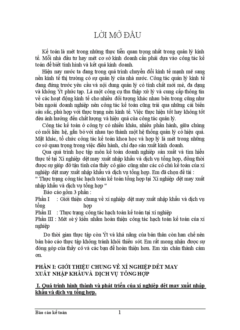 image for page Thực trạng công tác hạch toán kế toán tổng hợp tại Xí nghiệp dệt may xuất nhập khẩu và dịch vụ tổng hợp 1