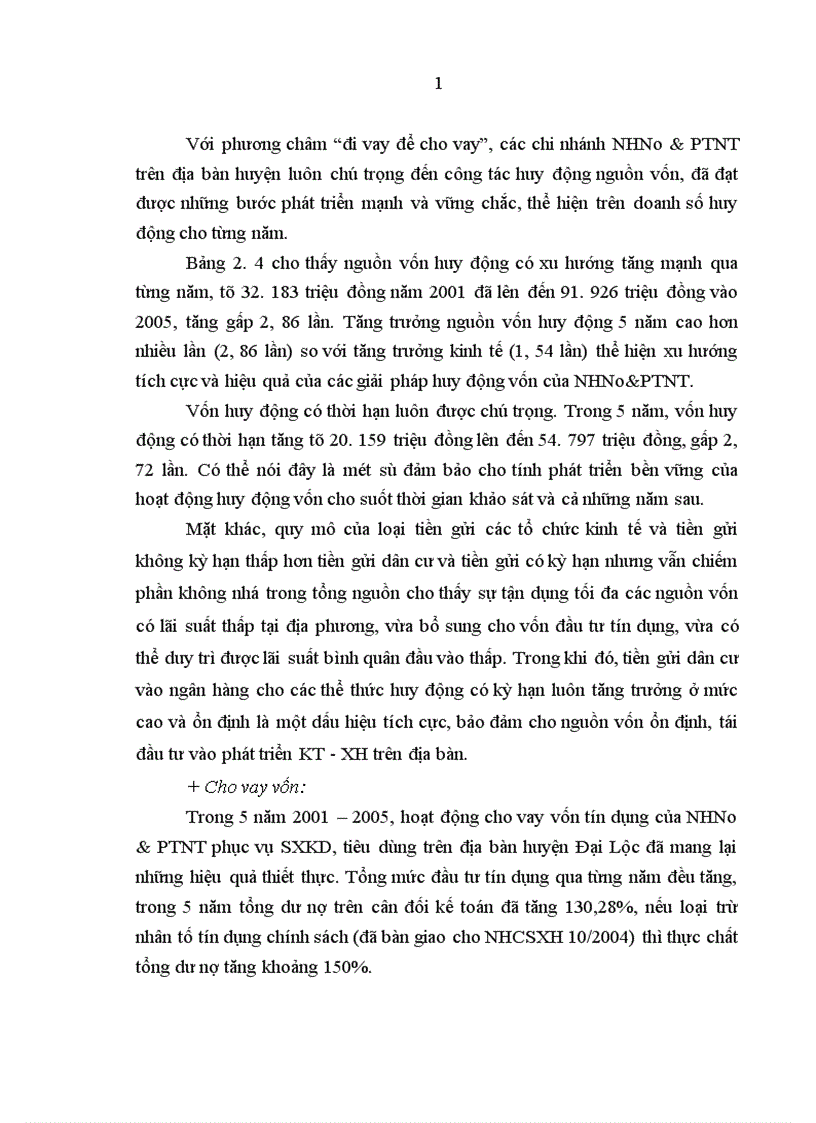 image for page Tín dụng của Ngân hàng Nông nghiệp và phát triển nông thôn đối với phát triển kinh tế xã hội ở Đại Lộc Quảng Nam 1