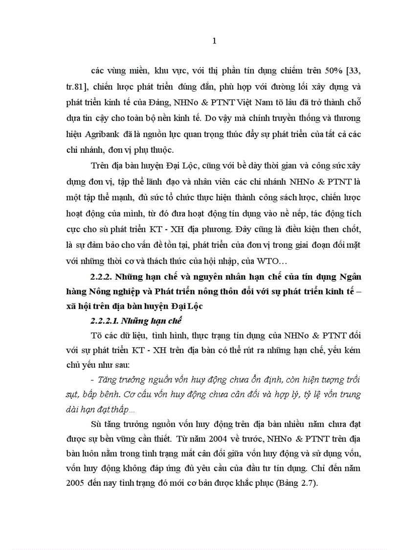image for page Tín dụng của Ngân hàng Nông nghiệp và phát triển nông thôn đối với phát triển kinh tế xã hội ở Đại Lộc Quảng Nam 1