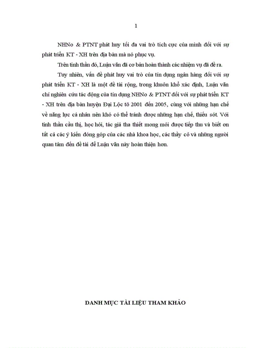 image for page Tín dụng của Ngân hàng Nông nghiệp và phát triển nông thôn đối với phát triển kinh tế xã hội ở Đại Lộc Quảng Nam 1