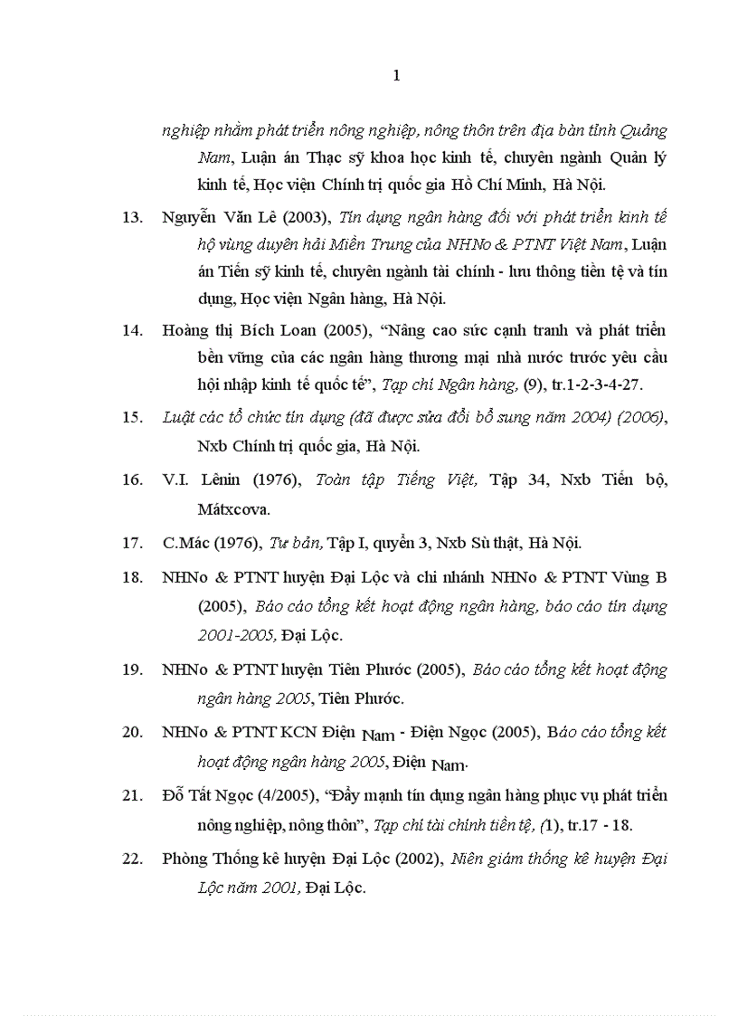 image for page Tín dụng của Ngân hàng Nông nghiệp và phát triển nông thôn đối với phát triển kinh tế xã hội ở Đại Lộc Quảng Nam 1