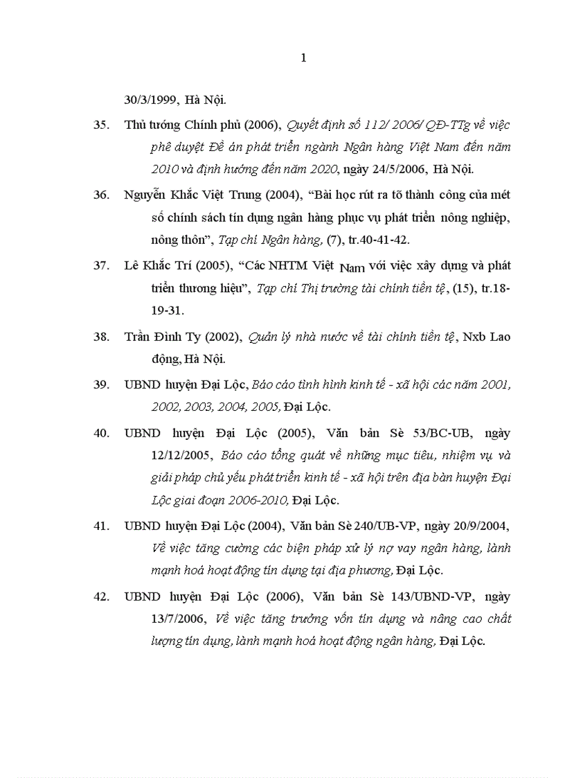 image for page Tín dụng của Ngân hàng Nông nghiệp và phát triển nông thôn đối với phát triển kinh tế xã hội ở Đại Lộc Quảng Nam 1
