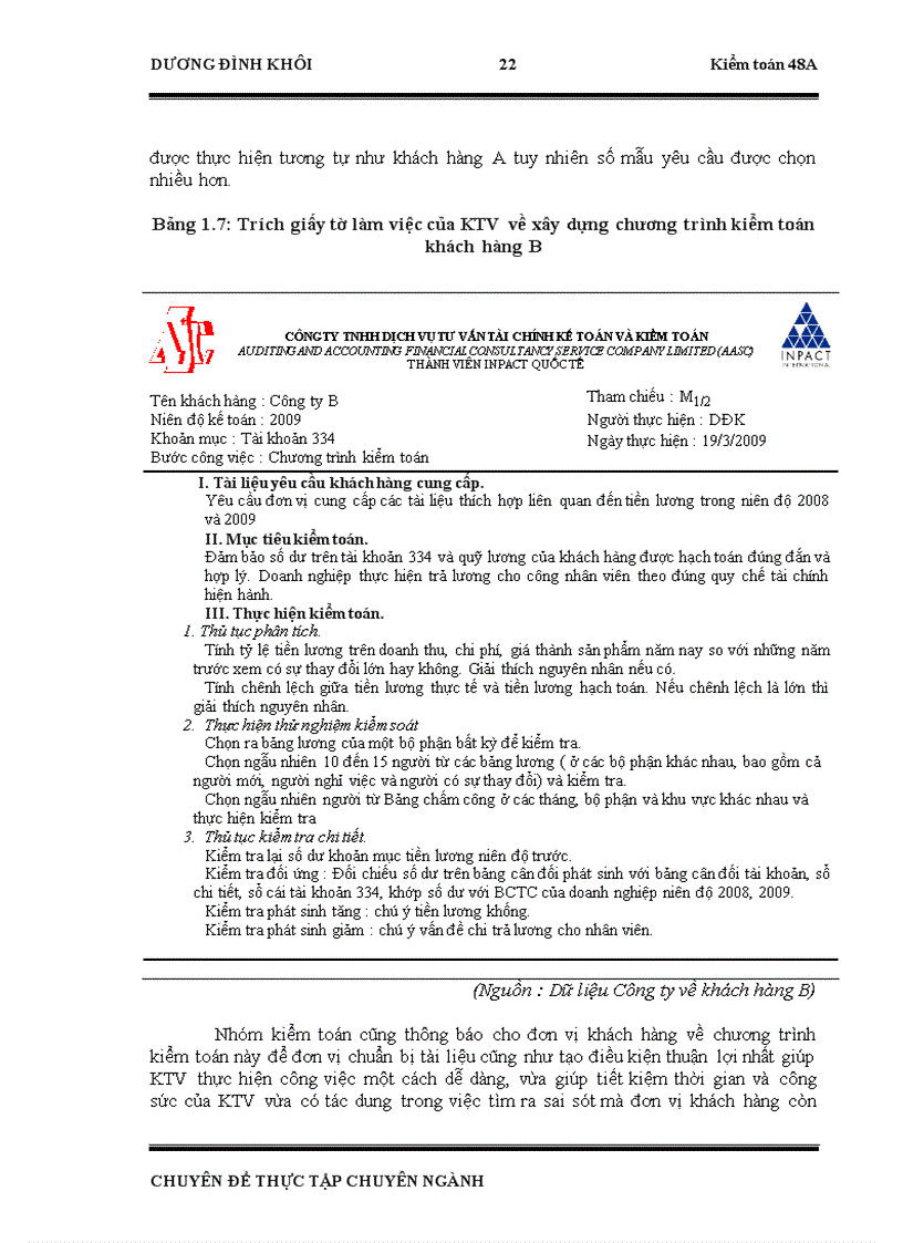 image for page Hoàn thiện kiểm toán khoản mục tiền lương trong kiểm toán BCTC doanh nghiệp sản xuất do Công ty TNHH Dịch vụ Tư Vấn Tài chính Kế toán và Kiểm toán AASC thực hiện 1