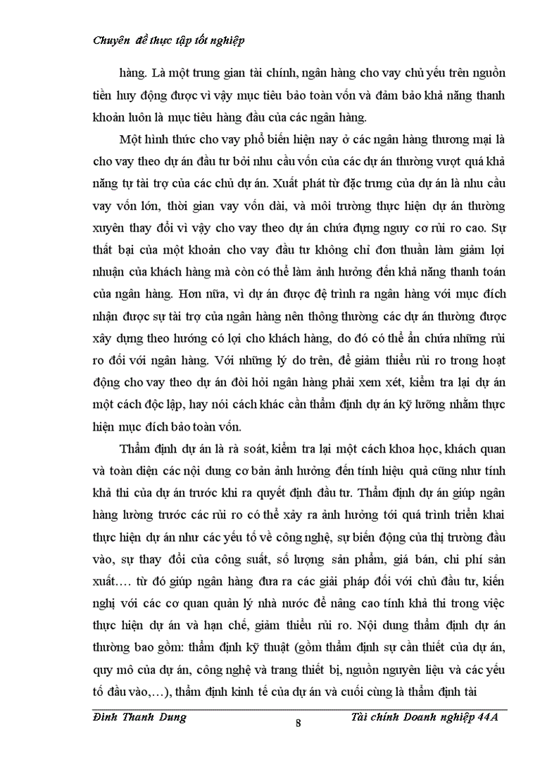 image for page Nâng cao chất lượng thẩm định tài chính dự án trong cho vay tại chi nhánh ngân hàng Công thương Ba Đình đối với các doanh nghiệp ngành xây dựng 1