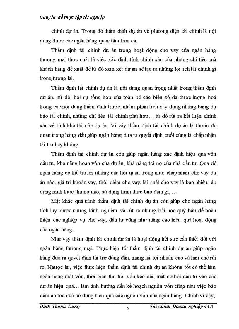 image for page Nâng cao chất lượng thẩm định tài chính dự án trong cho vay tại chi nhánh ngân hàng Công thương Ba Đình đối với các doanh nghiệp ngành xây dựng 1