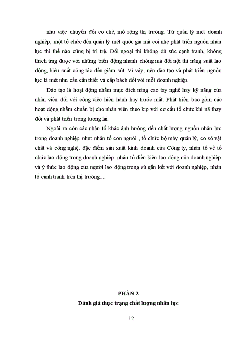 image for page Chất lượng nhân lực của Tổng công ty xay dựng công trình giao thông 8 Nguyên nhân và hướng biện pháp nâng cao 1