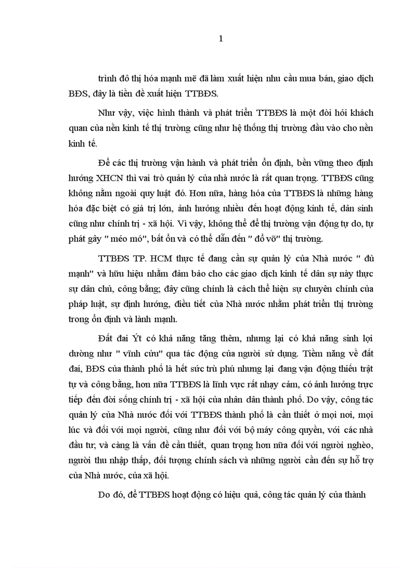 image for page Quản lý nhà nươớc đối với thị trươờng bất động sản trên địa bàn thành phố Hồ Chí Minh 1