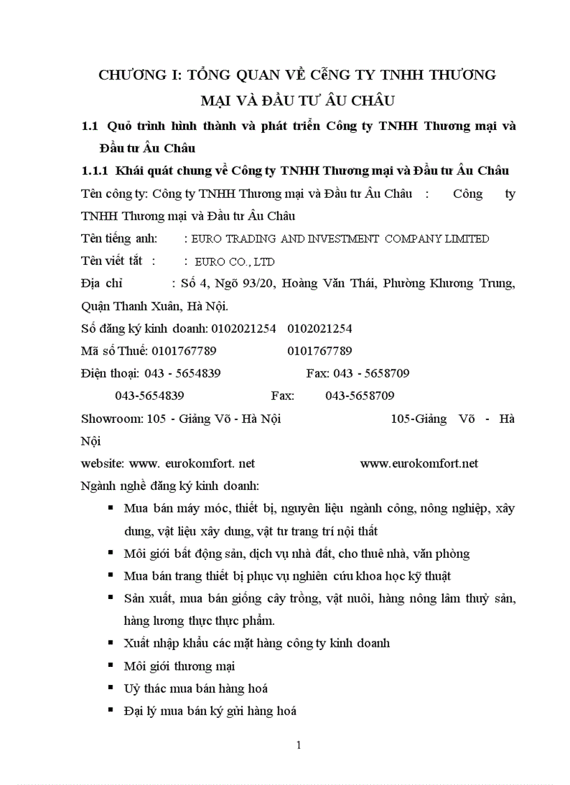 image for page Hoàn thiện công tác kế toán bán hàng và xác định kết quả bán hàng nhập khẩu tại công ty TNHH Thương mại và Đầu tư Âu Châu
