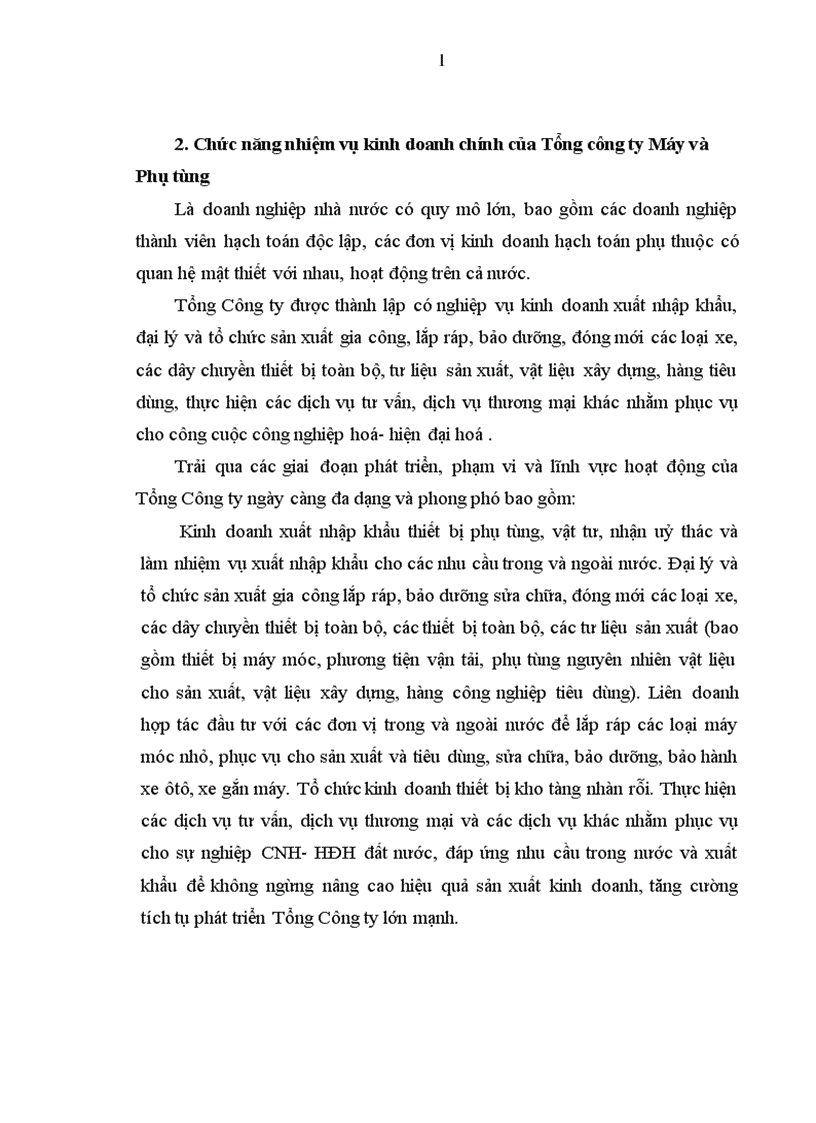 image for page Báo cáo thực tập tổng hợp của của Tổng công ty Máy và Phụ tùng