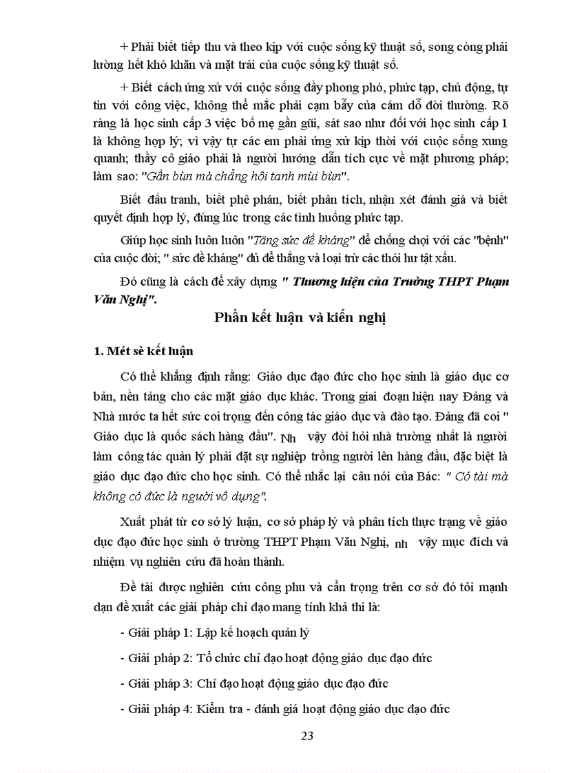 image for page Một số giải pháp chỉ đạo nhằm nâng cao chất lượng giáo dục đạo đức học sinh ở trường THPT Định Hoá huyện Định Hoá tỉnh Thái Nguyên