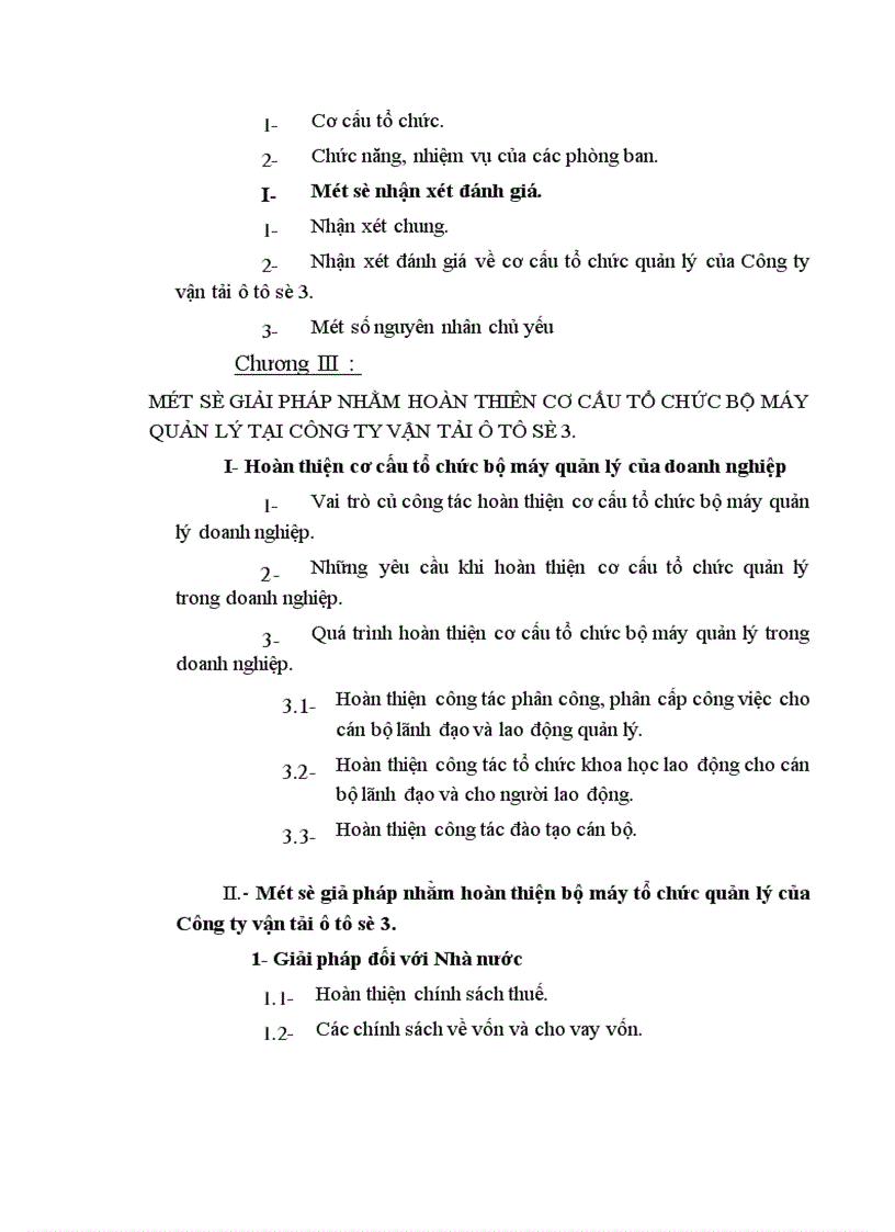 image for page Một số giải pháp nhằm hoàn thiện bộ máy tổ chức bộ máy quản lý tại Công ty vận tải ô tô số 3 1