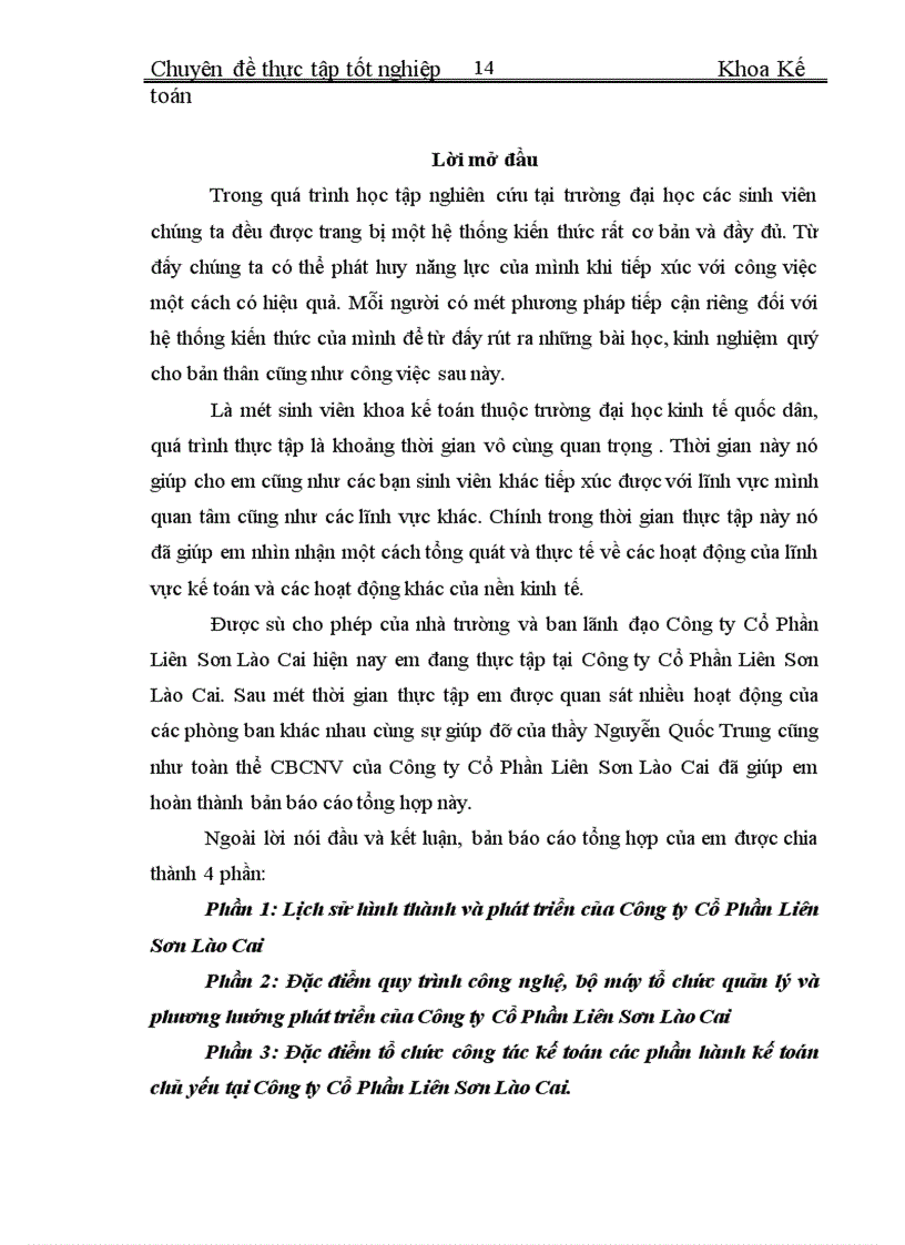 image for page Đặc điểm tổ chức công tác kế toán các phần hành kế toán chủ yếu tại Công ty Cổ Phần Liên Sơn Lào Cai 1