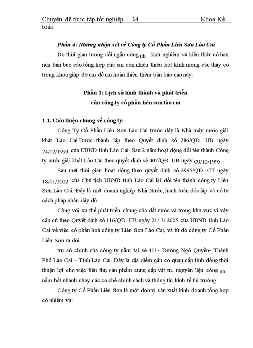 image for page Đặc điểm tổ chức công tác kế toán các phần hành kế toán chủ yếu tại Công ty Cổ Phần Liên Sơn Lào Cai 1