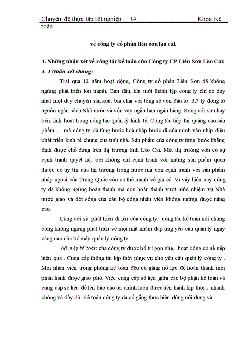 image for page Đặc điểm tổ chức công tác kế toán các phần hành kế toán chủ yếu tại Công ty Cổ Phần Liên Sơn Lào Cai 1