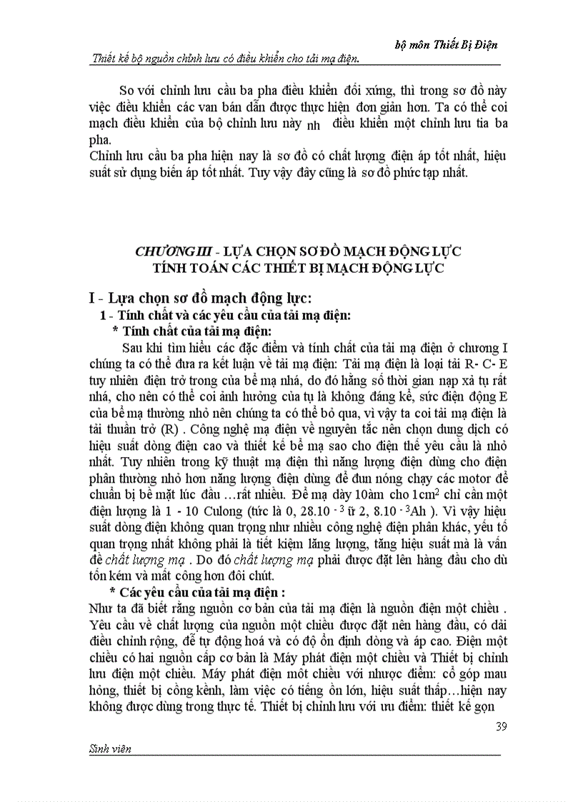 image for page Thiết kế bộ nguồn chỉnh lưu có điều khiển cho tải mạ điện