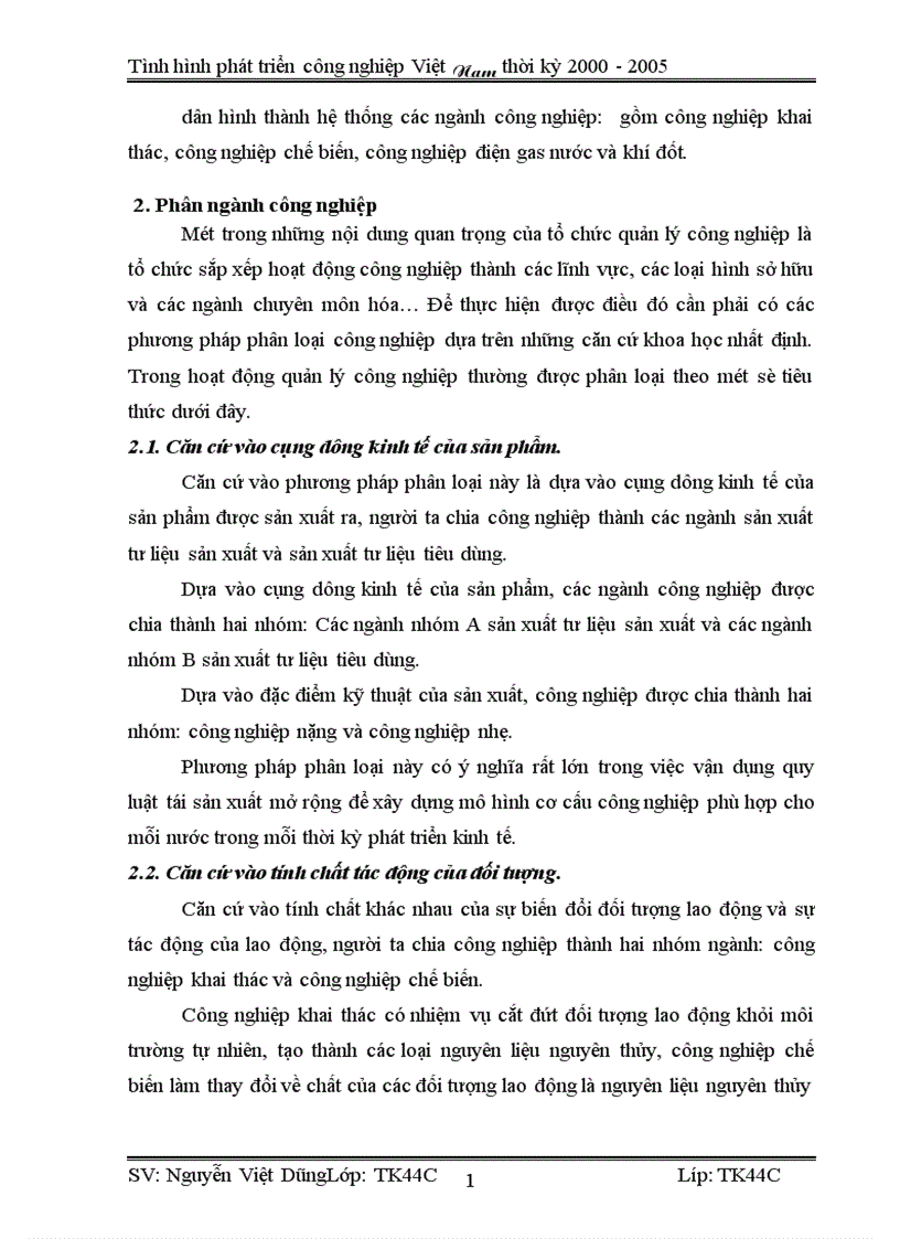 image for page Vận dụng phương pháp dãy số thời gian phân tích tình hình phát triển công nghiệp Việt Nam từ 2000 2005 và dư đoán ngắn hạn đến 2007 1