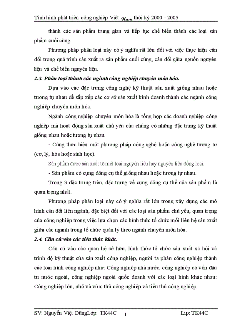 image for page Vận dụng phương pháp dãy số thời gian phân tích tình hình phát triển công nghiệp Việt Nam từ 2000 2005 và dư đoán ngắn hạn đến 2007 1